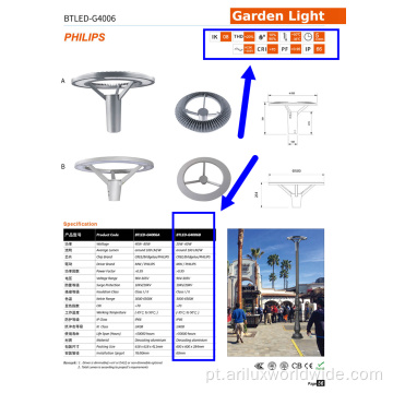 Luz para jardim externo moderno direto da fábrica 60w